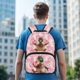 thumbnail image 3 of KUIFORTI Pink Camo Duck Girls Backpack Cute Kids School Bag Large Capacity Backpack with Front Pockets for Elementary Primary Middle Back to School Essentials Gifts, 3 of 7