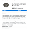thumbnail image 2 of PCV Valve Grommet - Compatible with 1981 - 1983 Jeep CJ5 4.2L 6-Cylinder 1982, 2 of 2