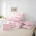 thumbnail image 6 of Castle Fairy Gingerbread Man Girl 7pcs Bedding Comforter Set,Christmas Tree Bowknot Queen Bedding Sets Super Cozy,Geometric Lattice Queen Sheet Sets,Lightweight Room Decor, 6 of 8