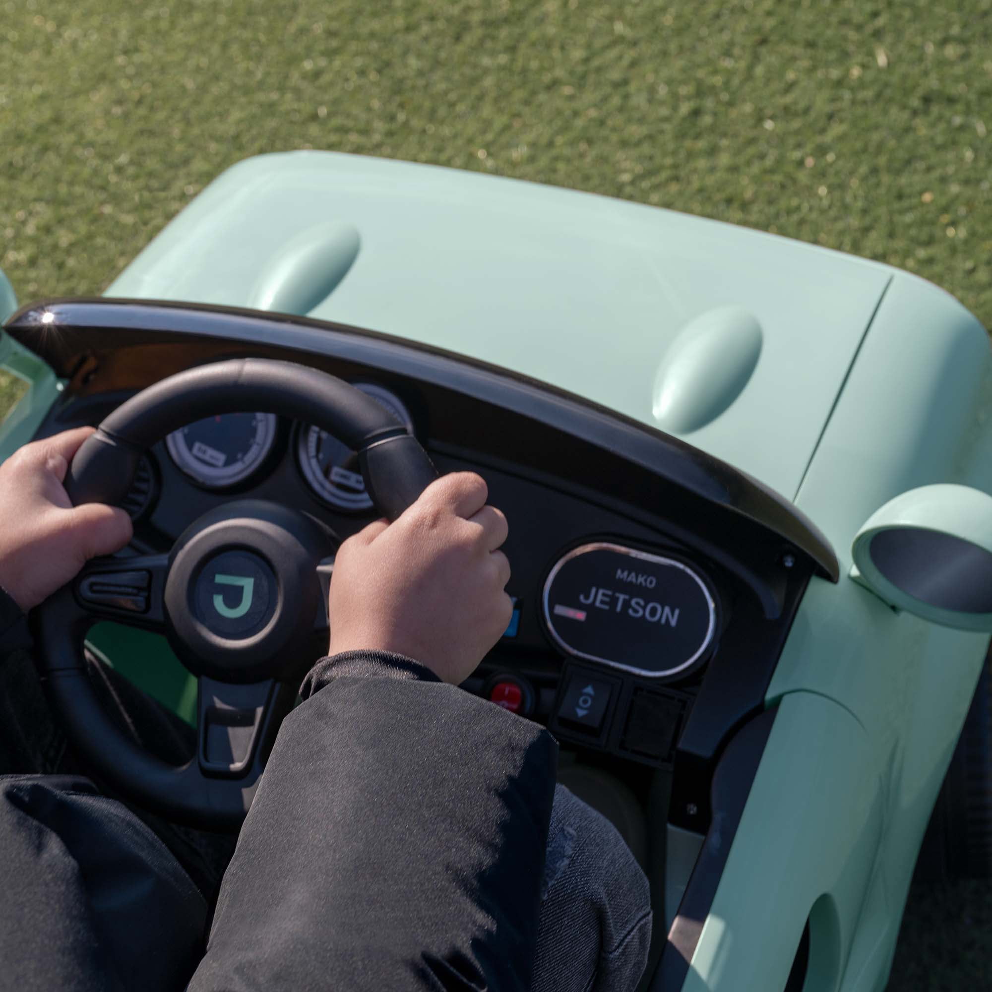 Jetson Mako Electric Motor Assist Ride-On Push Car - Green