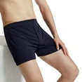 thumbnail image 2 of Men's Plus Size Sleep Shorts Akafmk Men Cotton Pajamas Shorts Soft Sleepwear Bottom Shorts Solid Color Loose Home Shorts Lightweight Loungewear Shorts with Pockets, 2 of 4