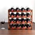 thumbnail image 4 of Maydear Bamboo Wine Rack, 4-Tier Wine Bottle Holder Tabletop Wine Bottle Organizer Storage 16 Bottles Wine Racks, 4 of 5