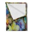 thumbnail image 2 of Impressionist Soft Flannel Fleece Throw Blanket, Spring Themed Close up Oil Painting Colorful Flower Field Print, Cozy Plush for Indoor and Outdoor Use, 50" x 70", Multicolor, by Ambesonne, 2 of 5