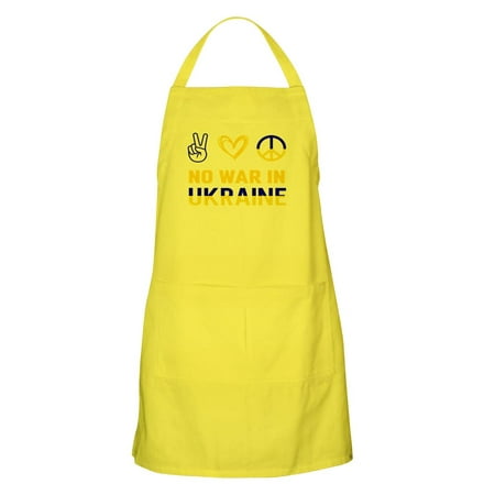 

CafePress - No War In Ukraine Scissors Support Flag To E - Kitchen Apron with Pockets Grilling Apron Baking Apron