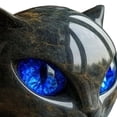 thumbnail image 3 of Halloween Cat Sculpture Resin Tabletop Statue For Home Decor () Black Blue, 3 of 9