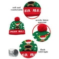 thumbnail image 4 of chaungfeng LED Santa Hat, Light Up Knitted Christmas Hat for Women Men, Warm Ear Protection Woolen Hat Winter Cap for Party, Gift, Event, Holiday, Indoor Outdoor, 4 of 6
