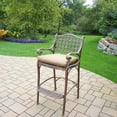 thumbnail image 2 of Oakland Living Elite Cast Aluminum Patio Bar Stool with Cushion, 2 of 4