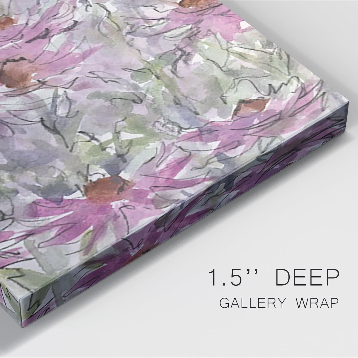 Floral Entertainment II Premium Gallery Wrapped Canvas - Ready to Hang