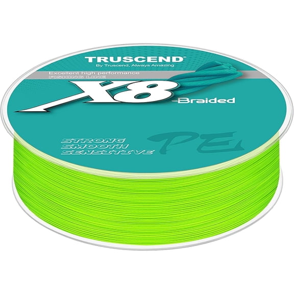 TRUSCEND X8 Braided Fishing Line, Durable and Valuable PE Braid Line for Professional, More Thinner More Smoother Performance for Casting Well, Must-Have Freshwater Fishing Gear, Fishing Gift for Men