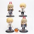 thumbnail image 2 of 4 Pcs Chainsaw Man Action Figure Anime Character Model Doll Toys Car Decoration Ornament, 2 of 7