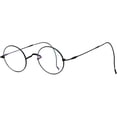 thumbnail image 2 of Agstum Retro Round Titanium Optical Eyeglasses Frame Wire Rim Cable Temples No Nose Pads, 2 of 12