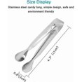 thumbnail image 2 of 10 pcs Mini Stainless Steel Ice Cube Tongs for Wedding Party Bar Kitchen Candy Cake Coffee Tea, 2 of 5