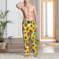 thumbnail image 2 of Yiaed Tiger Swallowtail On Flowers Print Men's Lounge Pants, Loose PJ Bottoms, Long Pajama Pants for Men-Large, 2 of 6