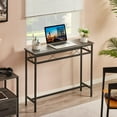 thumbnail image 2 of VECELO Console Table with 2 Outlet and 2 USB Ports, 39.4" Narrow Sofa Table for Entryway, Hallway, Foyer, Living Room, Charcoal Gray, 2 of 8