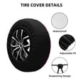 thumbnail image 2 of Goofa Watercolor Painting White Horse Pattern Universal Tire Cover for Jeep, SUV, Truck, and Trailer – Waterproof, UV-Resistant,Easy to Install, Fits 14"-17" Tires-17 inch, 2 of 6
