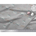 thumbnail image 2 of Soimoi polyester Crepe Fabric Gift Box & Hanging Ribbons Party Print Fabric by Yard 52 Inch Wide, 2 of 3