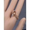 thumbnail image 2 of JeenJewels Sale 2 carat Morganite and Diamond Trio Ring Set in 10k Rose Gold with One Engagement Ring and 2 Wedding Bands, 2 of 2