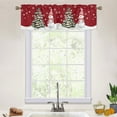 thumbnail image 2 of Goory Slot Top Thermal Insulated Short Window Curtain Rod Pocket Half Window Drapes Christmas Kitchen Valance Xmas Cafe Tier Bathroom Scarf Style-B 2pc-Tier Curtain: W:27.5''x H:24'', 2 of 6