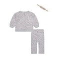 thumbnail image 2 of Kensie Baby Girl 3 Piece Fleece Rib Pant Set, Sizes 0-9 Months, 2 of 3