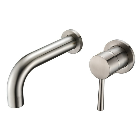 SUMERAIN Tub Faucet Wall Mount Bathtub Faucet, Brushed Nickel with Valve