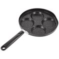 thumbnail image 1 of MERRYHAPY 1Pc Black Nonstick Frying Pan with Long Heat Resistant Handle Four Hole Design for Kitchen Use, 1 of 5