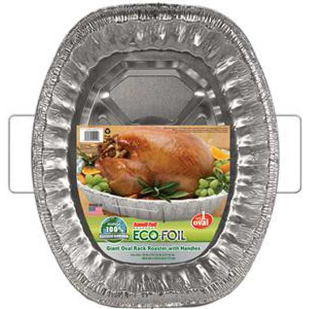 HandiFoil EcoFoil Ultimates Giant Aluminum Foil Oval Rack Roaster