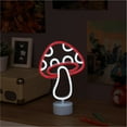 thumbnail image 6 of (2 pack) Urban Shop 12.25" Mushroom LED Neon Table Light, Red and White, 6 of 10