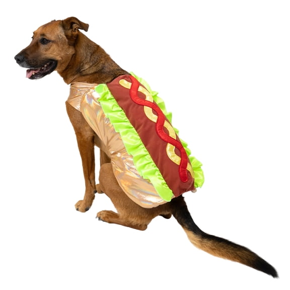 Vibrant Life Halloween Hot Dog Costume for Dogs, Multicolor, L