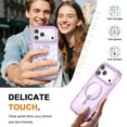 thumbnail image 3 of ELEHOLD Full Body Magnetic Case for iPhone 17 Pro Max,Built-in Front Screen Protector 360 Protection Compatible with Mag Safe Transparent Clear Shockproof Cover for iPhone 17 Pro Max,Lightpurple, 3 of 6