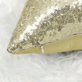 thumbnail image 7 of PiccoCasa Gold Tone Sequin Satin Throw Pillow Case for Sofa Decor 16" x 16", 7 of 7