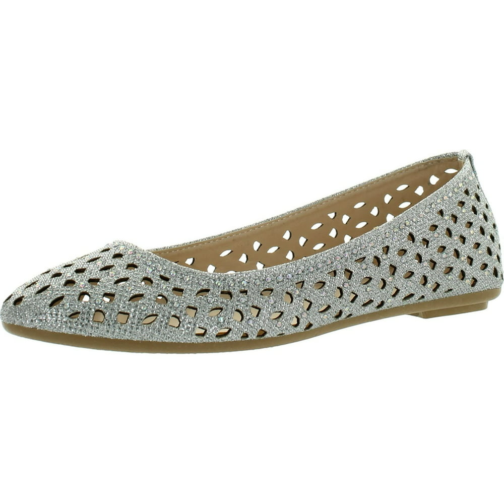 Bamboo - bamboo womens quintus-80a perforated cut out sparkle ...