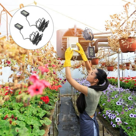 Worgeous Compact Digital Humidity Meter Hygrometer Thermometer Black 2Pcs