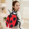 thumbnail image 2 of Funny Cartoon Insect Plush Backpack Stuffed Bee Ladybug Plush Backpack Soft Animal Adjustable Shoulder Strap Bag, 2 of 7