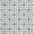 thumbnail image 2 of Safavieh Easy Care Jace Geometric Polyester Area Rug, Gray/Ivory, 6' x 6' Square, 2 of 11