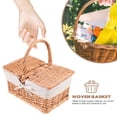 thumbnail image 4 of Yongwei Wicker Picnic Basket with Lid: Vintage-Style Hamper for Camping, 4 of 10