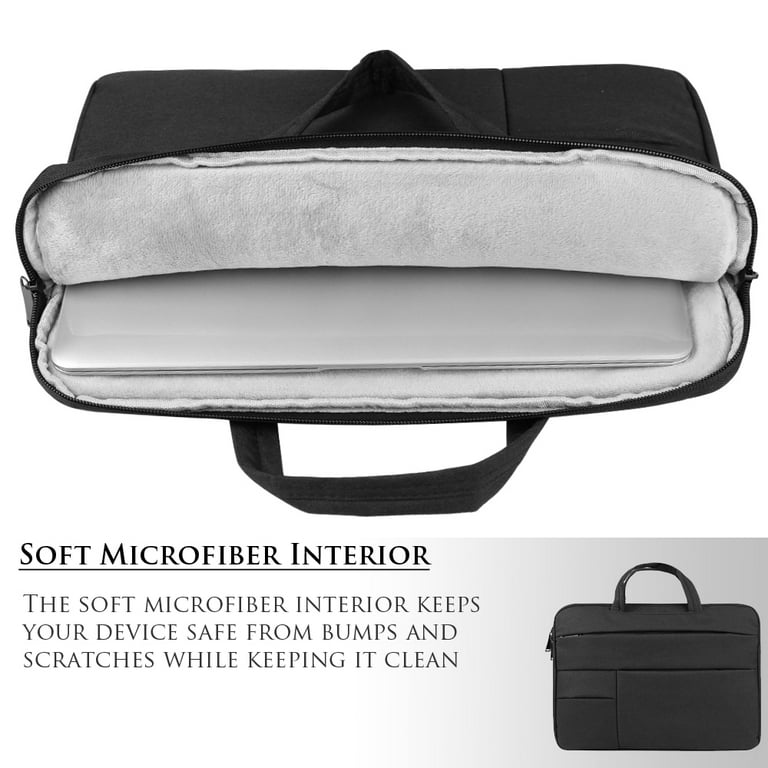 Sumaclife Universal Nylon Padded Hybrid Sleeve Briefcase Bag for 15 inch 16 inch inch Laptops with Hideaway Handles Microfiber Interior and Protective