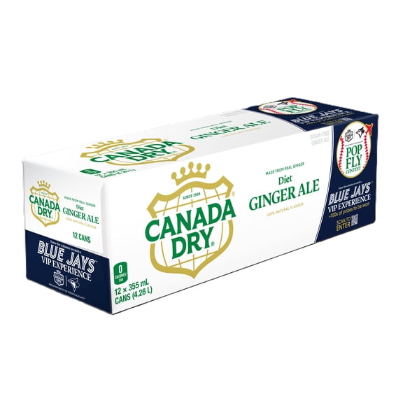 Canada Dry® Diet Ginger Ale 355 mL Cans, 12 Pack