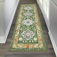 thumbnail image 3 of 2'x6' Runner Rugs for Hallway, Yamaziot Laundry Room Rug, Vintage Farmhouse Kitchen Mat, Non Shedding Washable Rug Carpet for Bedroom, Living Room, Distressed Green, 3 of 6