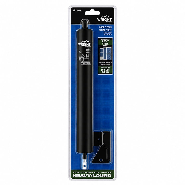 Wright Products Heavy-Duty Pneumatic Door Closer, Black photo 2