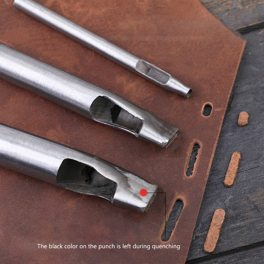 Elliptical Punch Tool for Belts1eatherCraft Steel Construction Simple Press Handle Accurate Hole Making