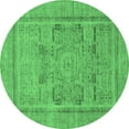 thumbnail image 1 of Ahgly Company Indoor Round Abstract Emerald Green Modern Area Rugs, 8' Round, 1 of 4
