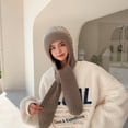 thumbnail image 5 of Winter Beanie Hat Women Slouchy Knit Warm Wool Scarf Integrated Pullover Cute Parent Child Knitted Cap, 5 of 6