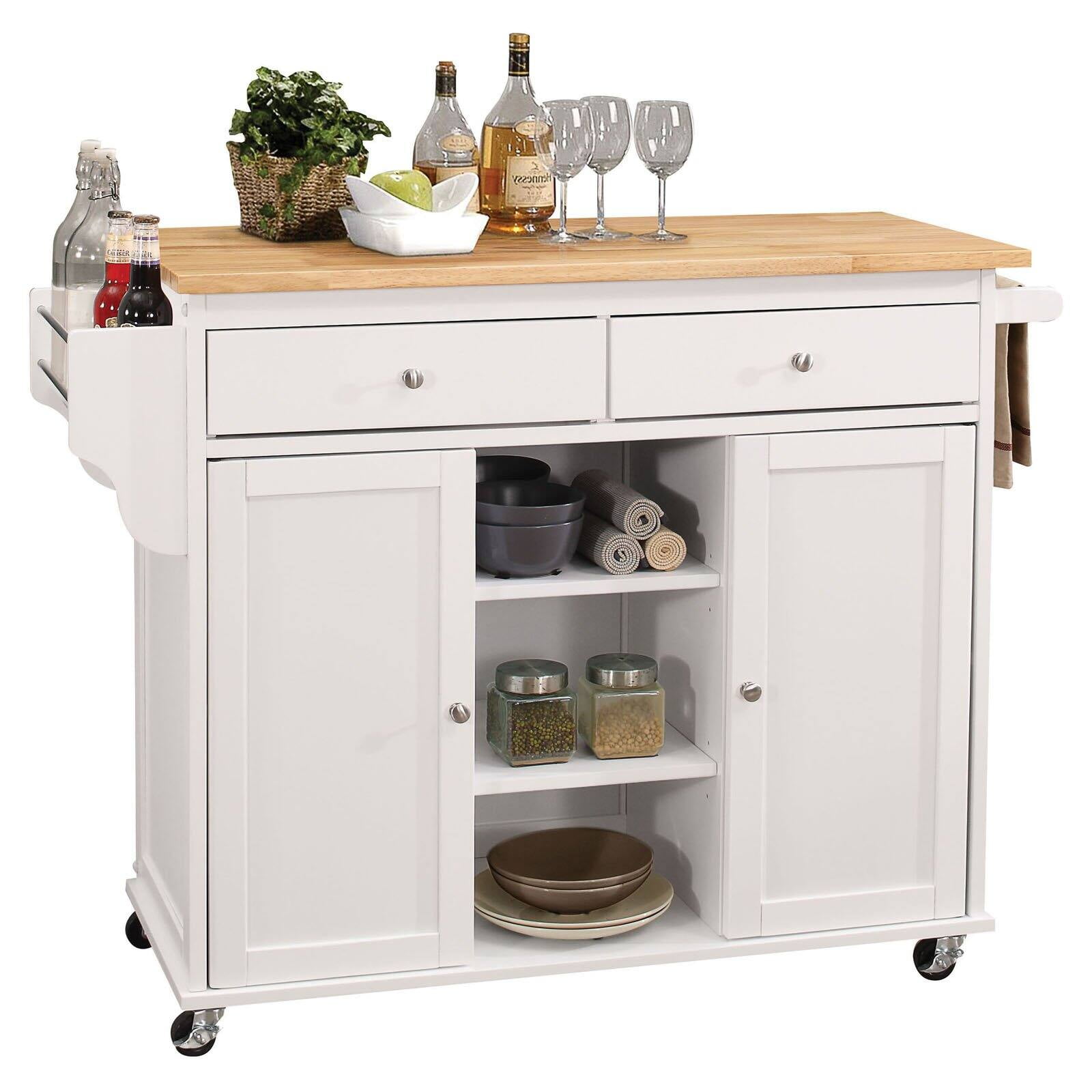 Acme Furniture Tullarick Portable Island Kitchen Cart