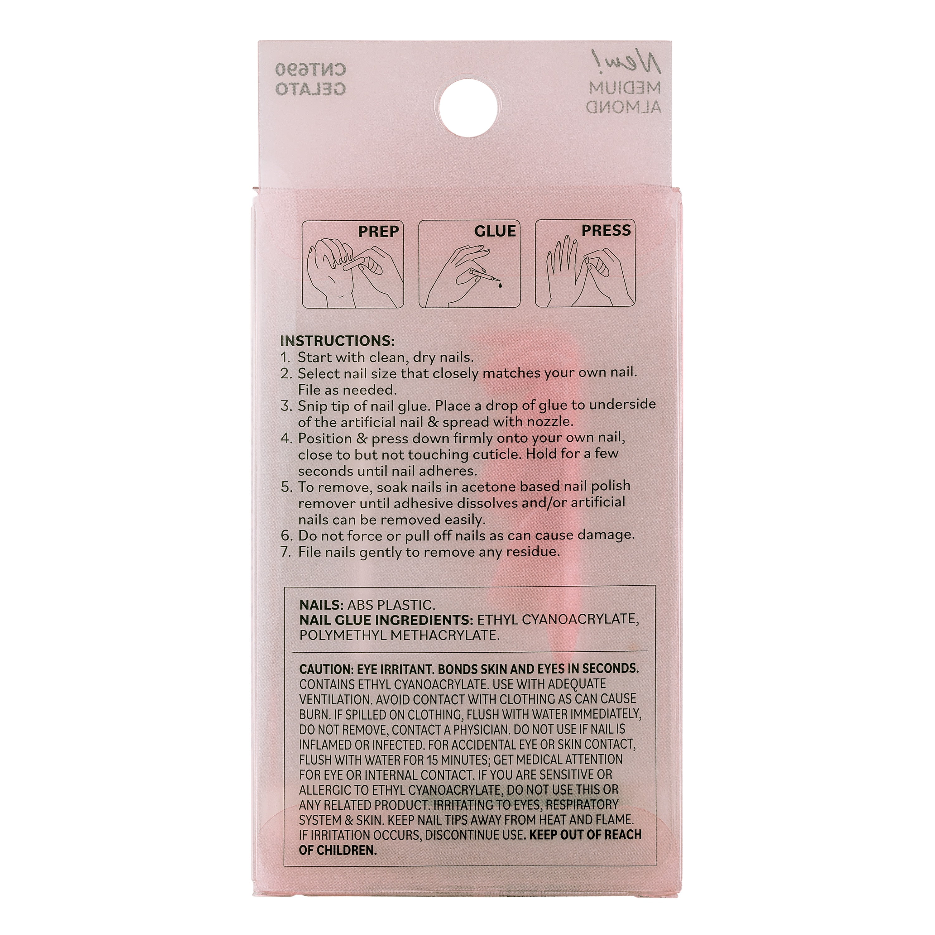 L.A. COLORS Jelly Crush Nail Tip, Gelato, 26 Piece