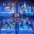 thumbnail image 4 of 12 IN Clear Acrylic Display Riser Shelf with LED light,3 Tier Display Step Shelves Holder, Perfume Cologne Organizer Holder,Pops Toys Figures, Clear Cupcake Riser, Dessert Shelf, Decoration on, 4 of 5