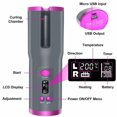 thumbnail image 4 of Vogacara Rizador de pelo automático inalámbrico, plancha rizadora inalámbrica, pantalla LCD, herramienta para el cabello, rizador de pelo Cuidado del cabello Gris, 4 of 6