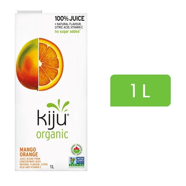 Mélange de jus de fruits mangue et orange biologique Kiju 1 L