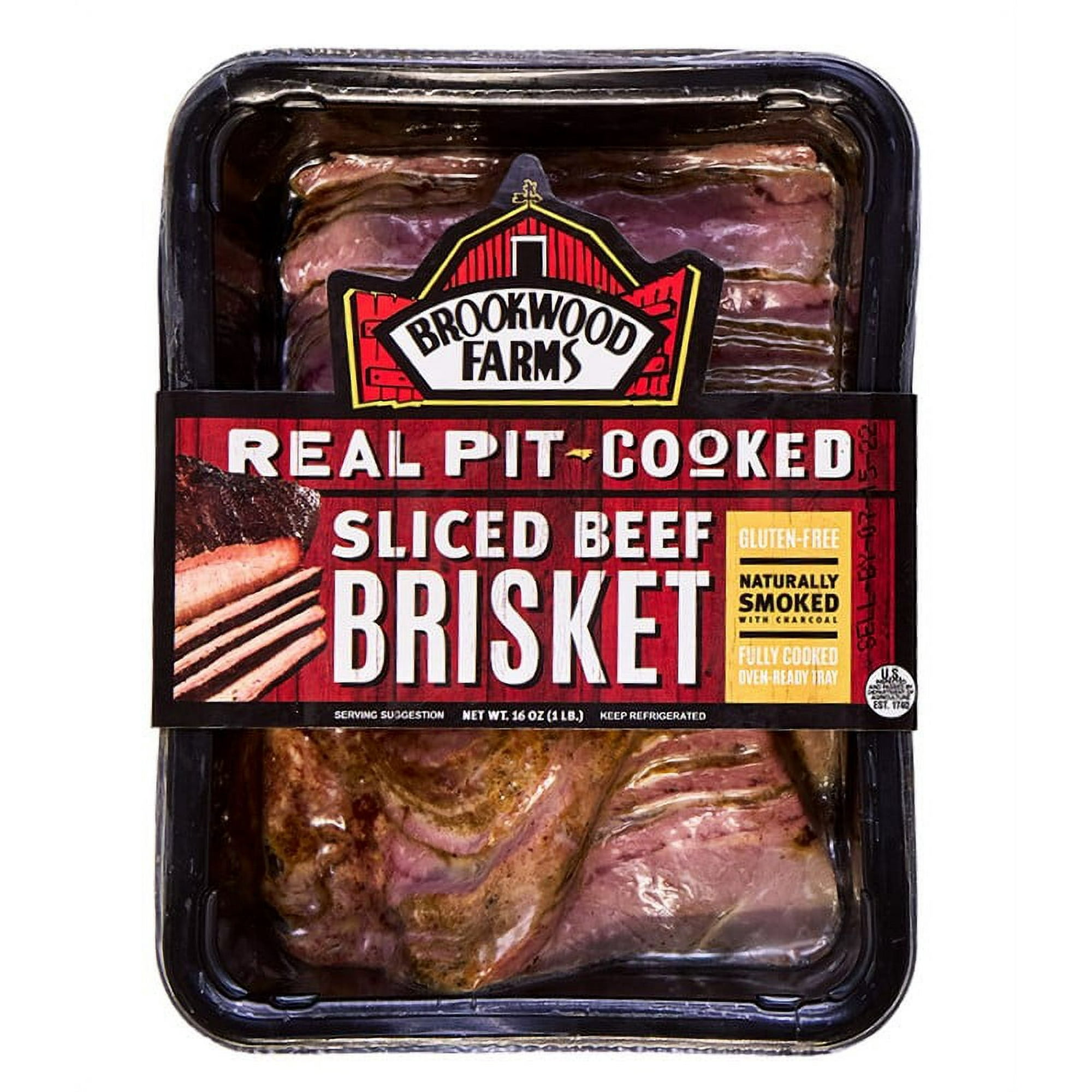 Brookwood Farms, Smoked & Sliced, Beef Brisket, Packaged Meal, 16 oz. (Fresh)