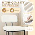 thumbnail image 6 of ClinQ Modern Bar Stools Set of 4, Upholstered Counter Height Bar Chairs with Sturdy Metal Frame and Backrest for Kitchen Island, Beige, 6 of 8