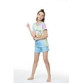 thumbnail image 2 of Tebbis Cute Cat Pajamas for Big Kid Girls Size 10 Tween & Teen Summer Tie dye PJS Set, 2 of 7